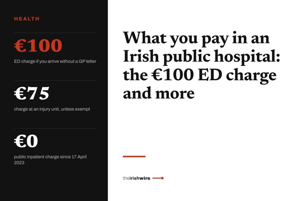 What you pay in an Irish public hospital: the €100 ED charge and more